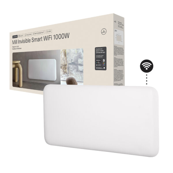 Panelni konvekcijski radiator Mill Wi-Fi 1000W, bel jeklo PA1000WIFI4 - slika 3