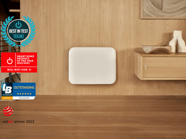 Panelni konvekcijski grelnik Mill Wi-Fi 400W, bel jeklo PA400WIFI4